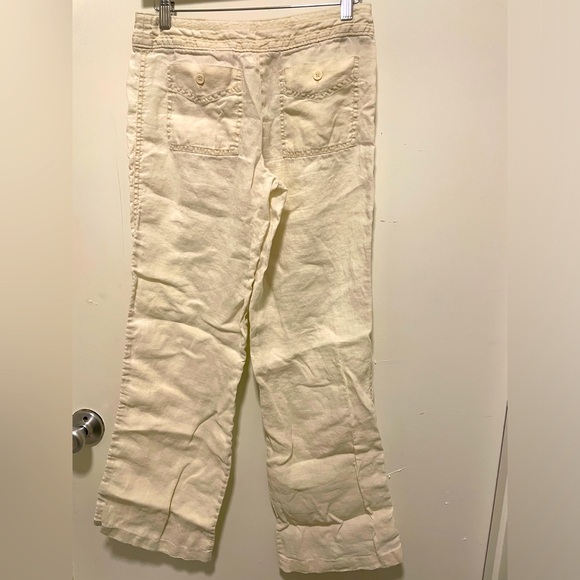 Tommy Bahama Relax 100% Linen Cream Pants - Picture 2 of 5